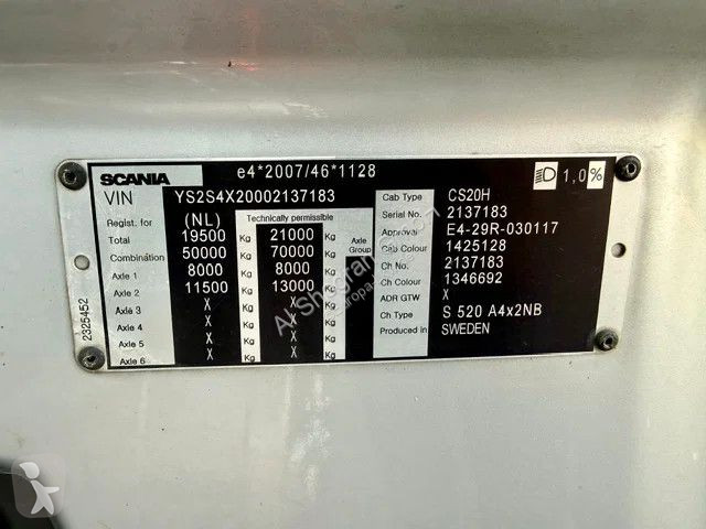 Cabeza tractora Scania S520 V8 / Voll uft /...