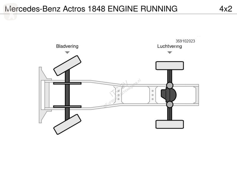 Nyergesvontató Mercedes 1848 ENGINE RUNNING