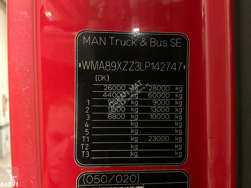 Tractor MAN 28.510 HMF 50 Tonmeter laadkraan +...