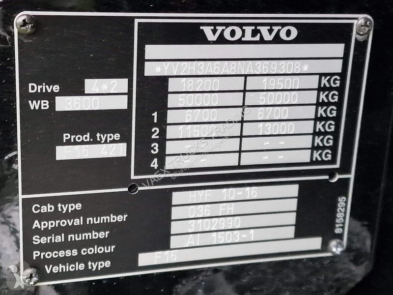 Traktor Volvo F 16 500 Globetrotter 4x2 - Fully...