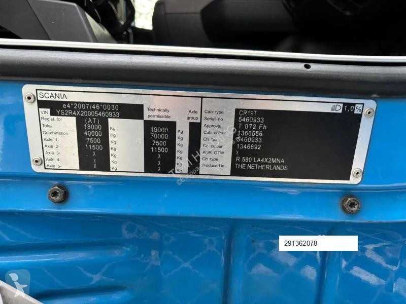Tractor Scania R580 V8 Topline LA4x2NA manual...