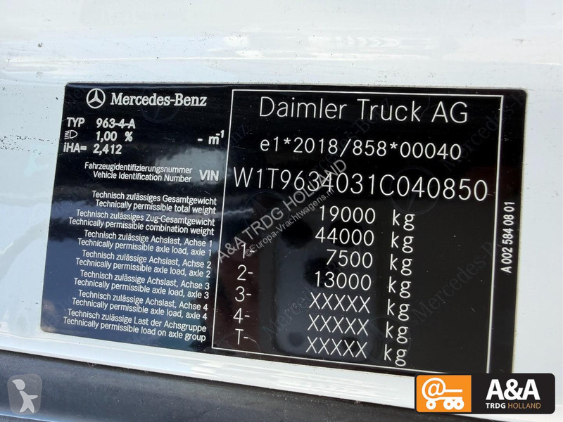 Cabeza tractora Mercedes ACTROS 1845