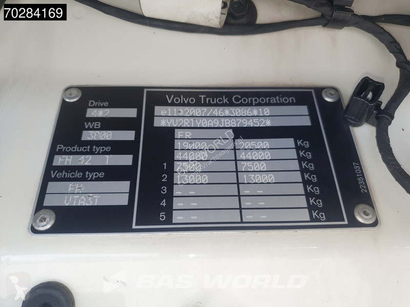Tractor Volvo FH  FH 4X2 Globetrotter VEB+ Euro 6
