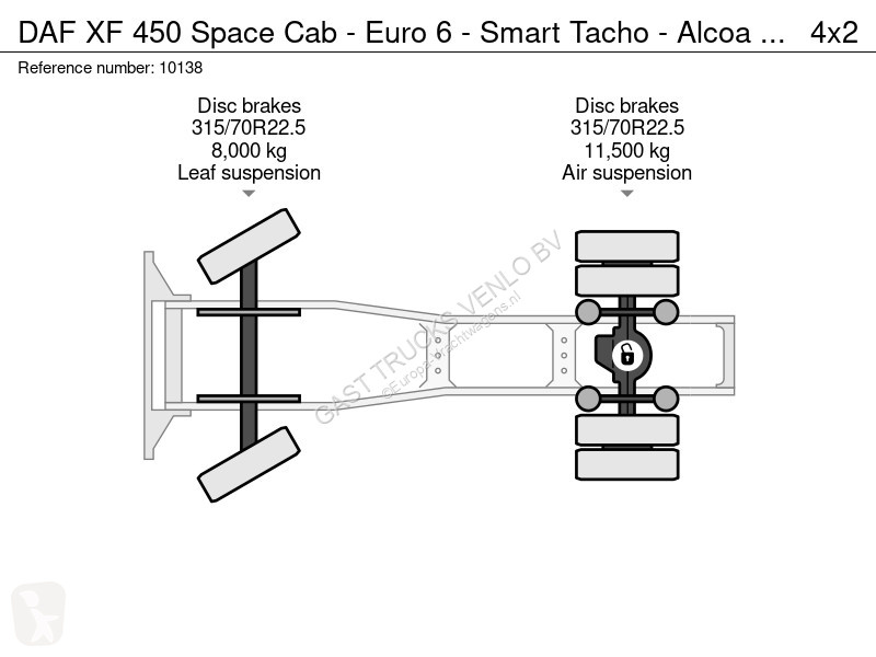 Tahač DAF 450 Space Cab - Euro 6 - Smart Tacho...