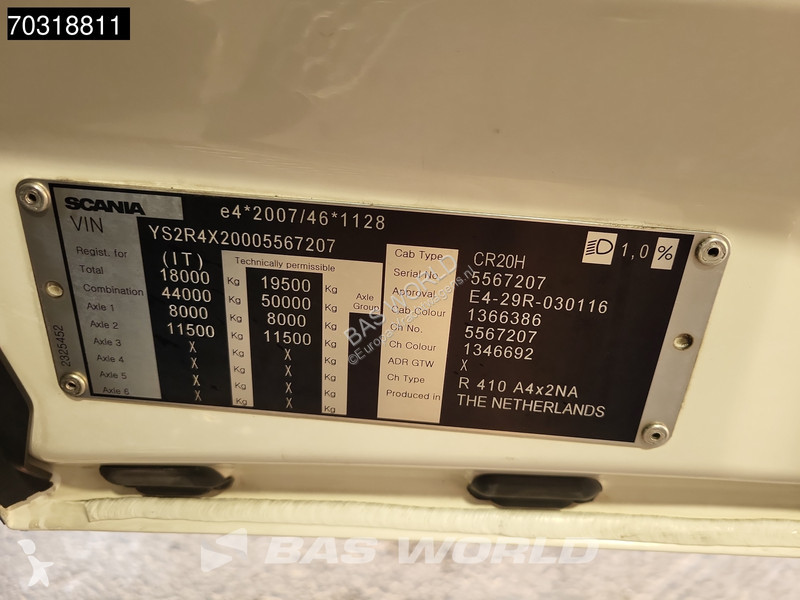 Tahač Scania R410 4X2 NG! Retarder 2x Tanks ACC