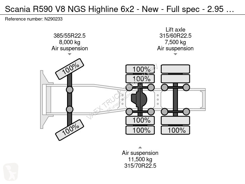 Tahač Scania R590 V8 NGS Highline 6x2 - New -...