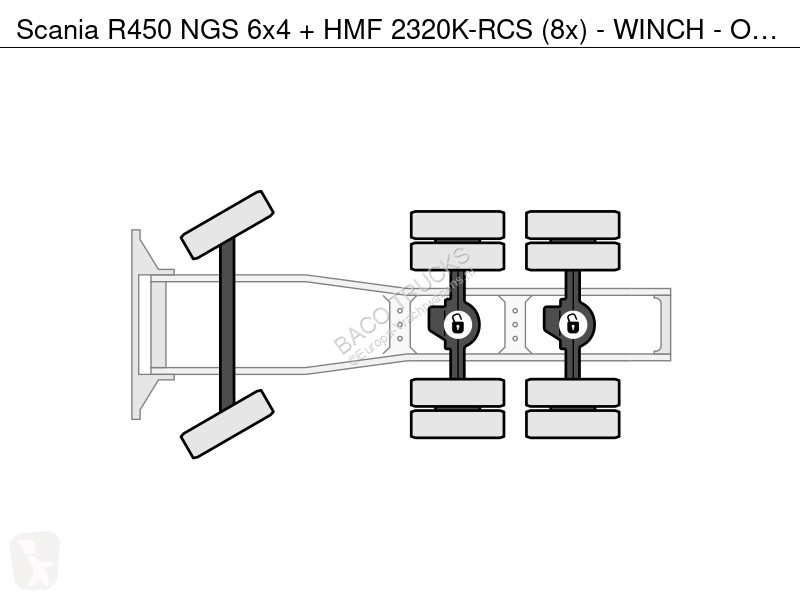 Traktor Scania NGS 6x4 + HMF 2320K-RCS (8x) -...