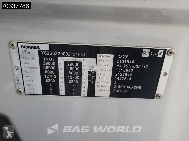 Scania S580 S 6X2 WB315! Retarder iftachse...