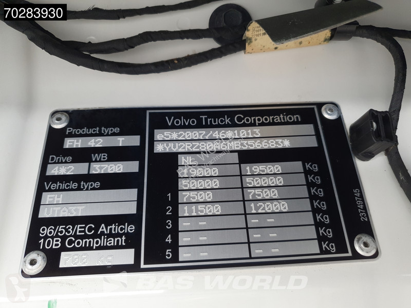 Tracteur Volvo FH  4X2 LNG VEB+ ADR VDS...
