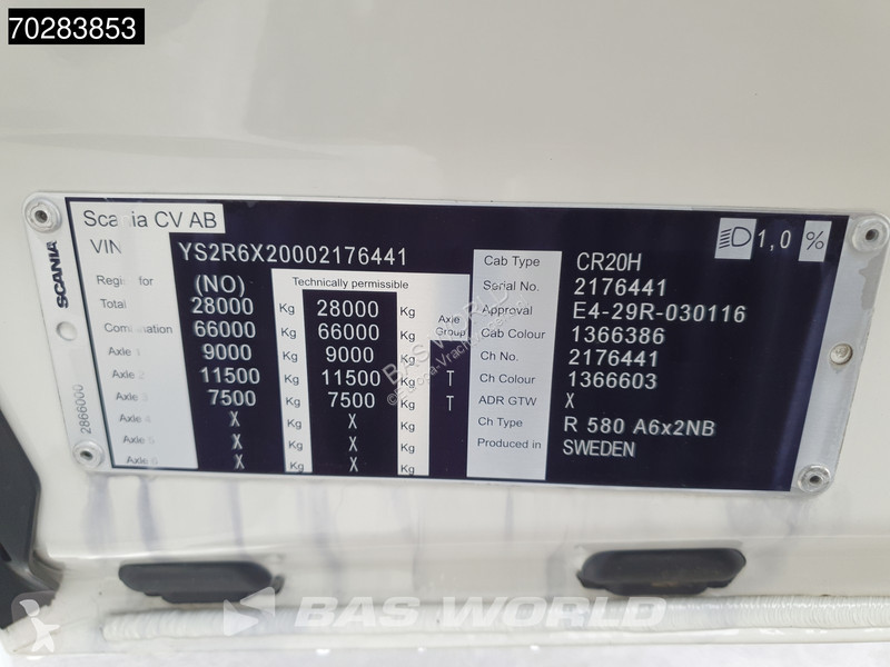 Trekker Scania R580 6X2 Retarder iftachse...