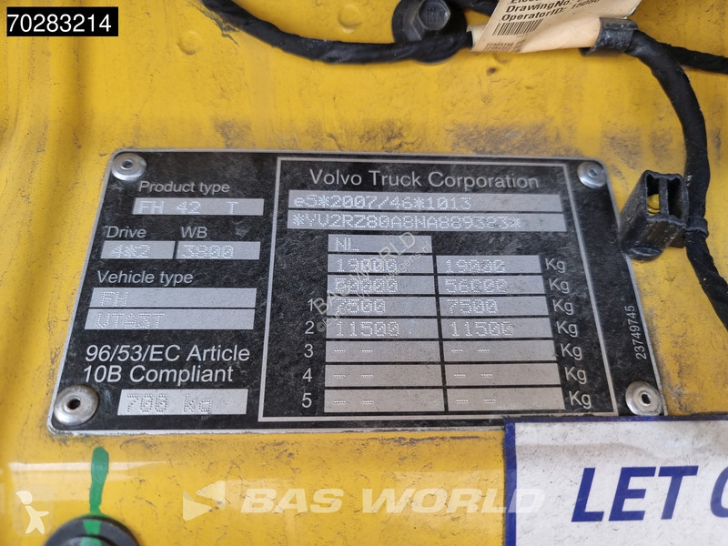 Tracteur Volvo FH  4X2 LNG XL VEB+ 2x Tanks...