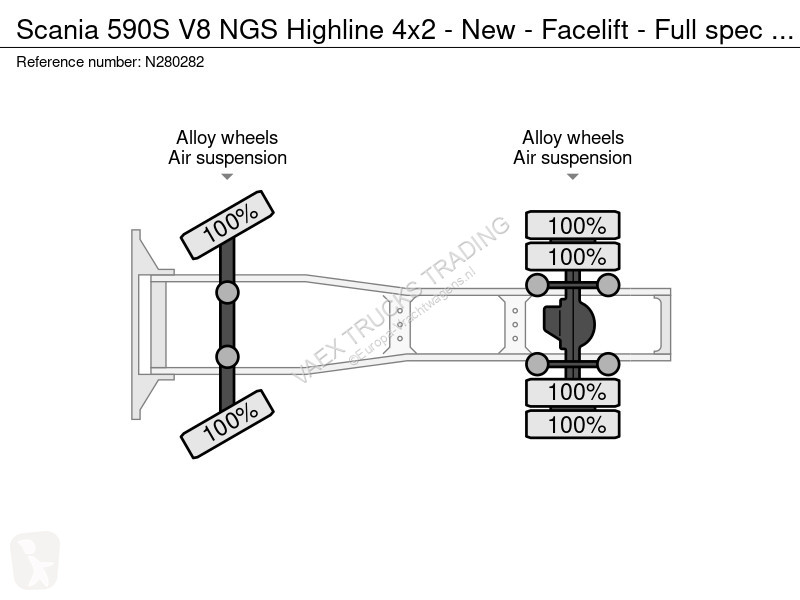 Traktor Scania 590S V8 NGS Highline 4x2 - New -...