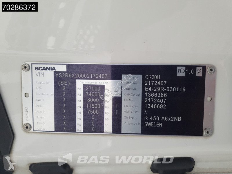 Tahač Scania R 6X2 Full-Air Liftachse...