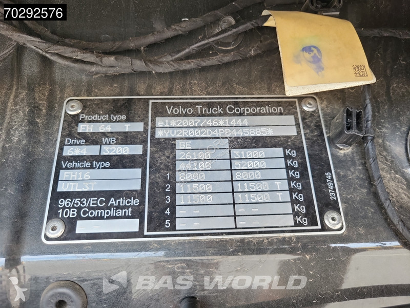 Tahač Volvo 650 6X4 Retarder Full-Air Liftachse...