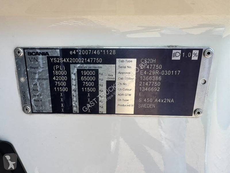 Traktor Scania S450 Retarder / ACC / Full...