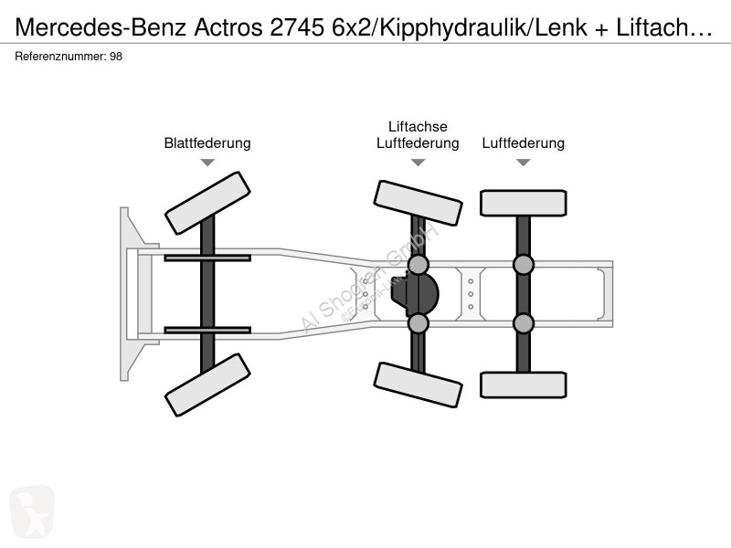 جرار Mercedes 2745 6x2/Kipphydraulik/Lenk +...