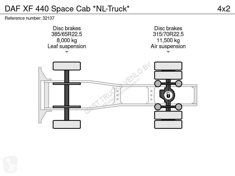 جرار DAF 440 Space Cab *NL-Truck*