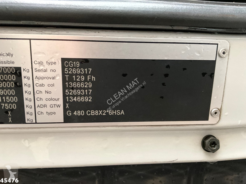 Tracteur Scania 480 HMF 85 Tonmeter laadkraan +...