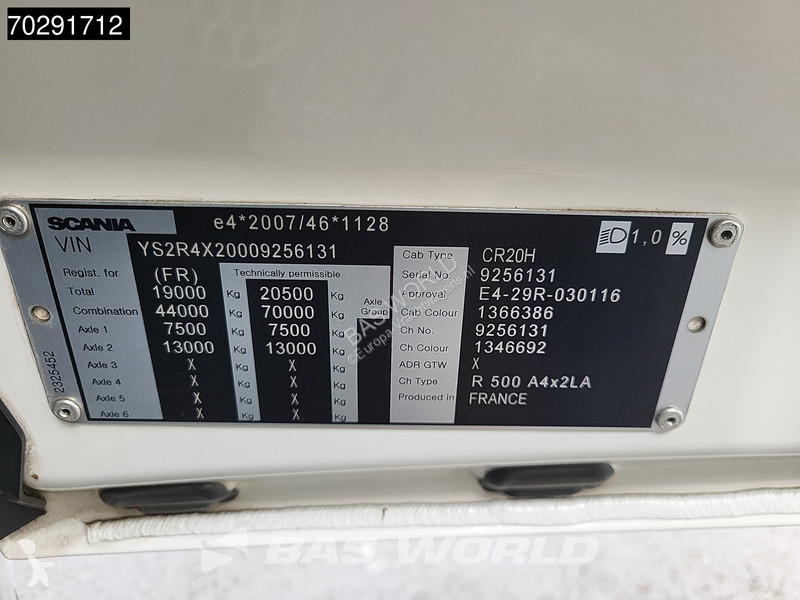 Traktor Scania R500 R 4X2 Retarder 2xTanks ACC...