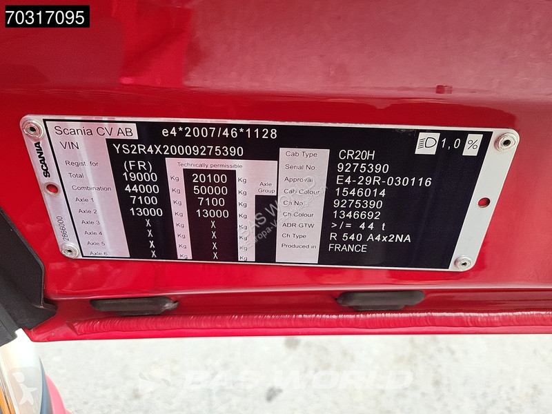 جرار Scania 540 4X2 etarder Alcoa's Standklima...