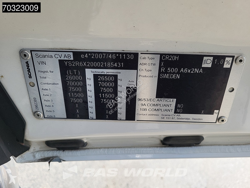 جرار Scania 500  6X2 etarder 2xTanks ACC