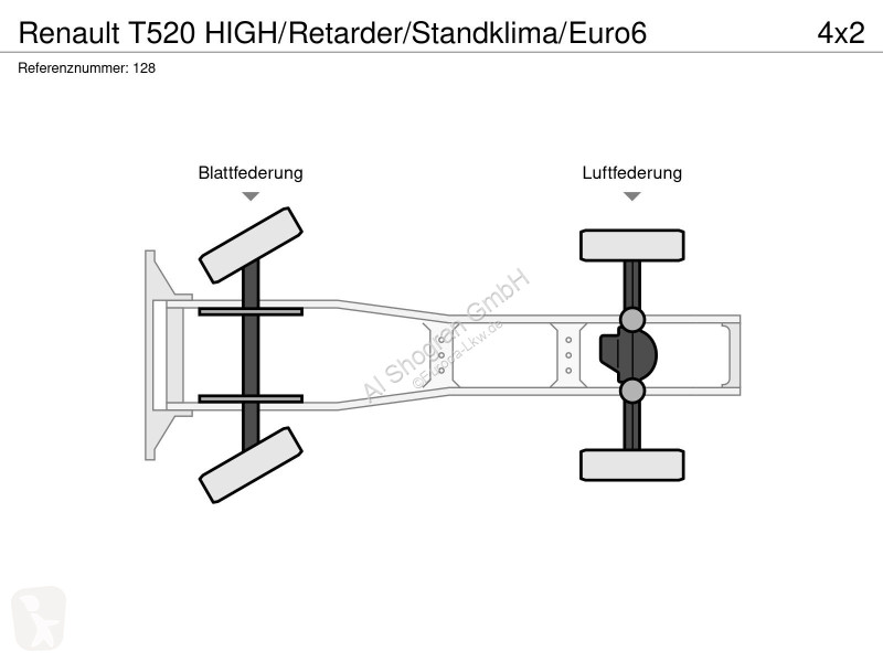 جرار Renault T520 HIGH/Retarder/Standklima/Euro6