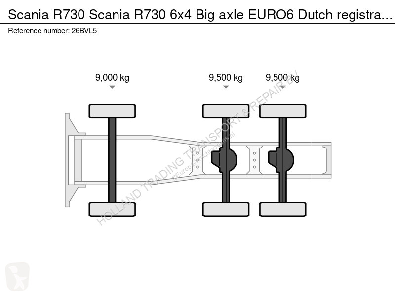 Trekker Scania 730 Scania 730 6x4 Big axle EUO6...