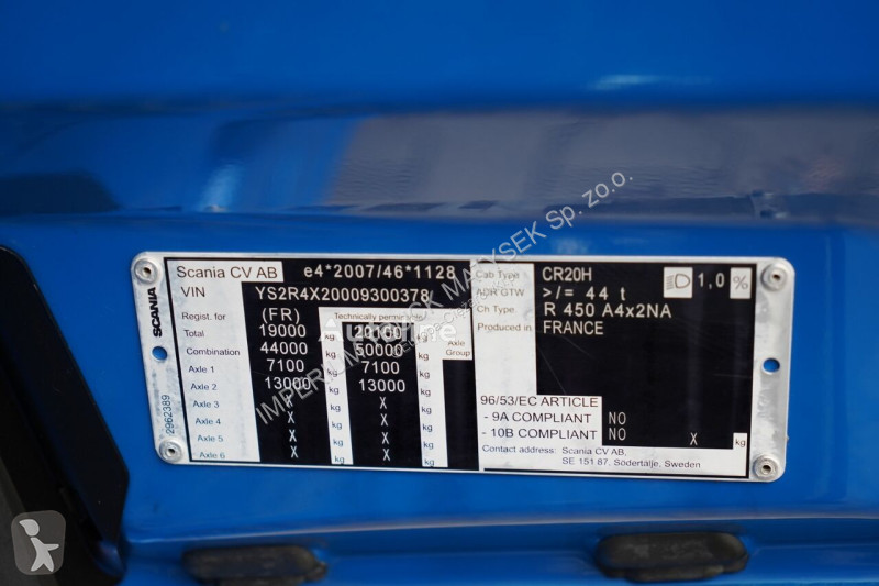 Tracteur Scania R 450 / PEŁNY ADR / KLIMA...
