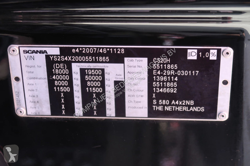 جرار Scania 580S V8 NS S580