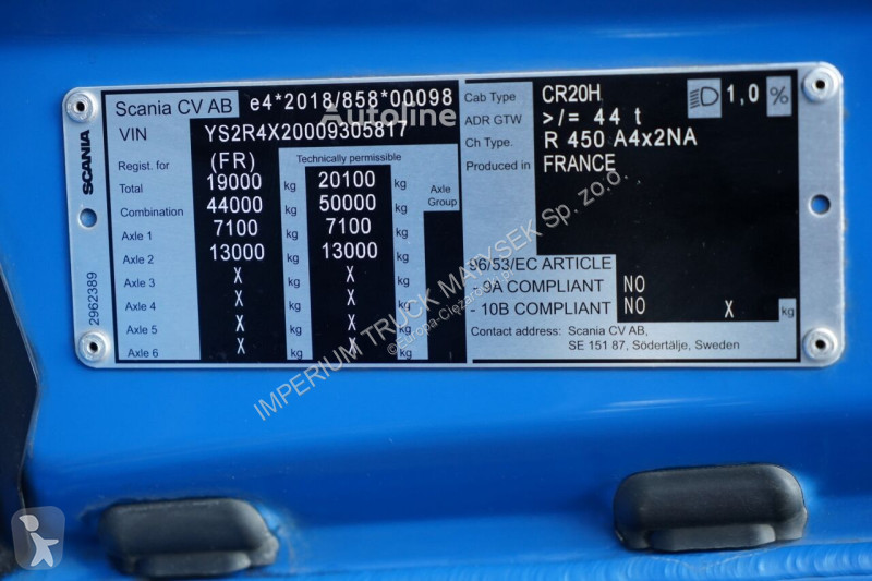 Tahač Scania R 450  / RETARDER /  I-PARK COOL /...