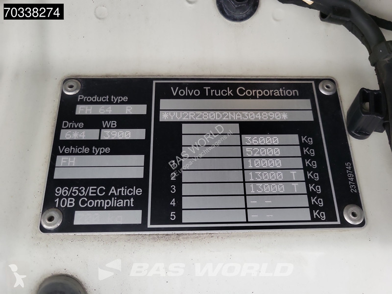 Tahač Volvo 460  6X4 LNG! Retarder Hydraulik...