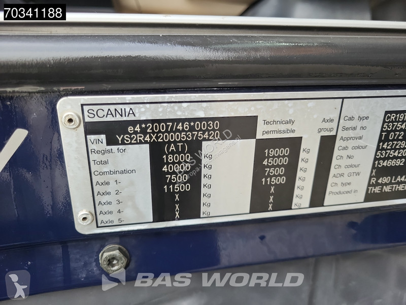Scania 490  4X2 etarder Hydraulic Standklima...