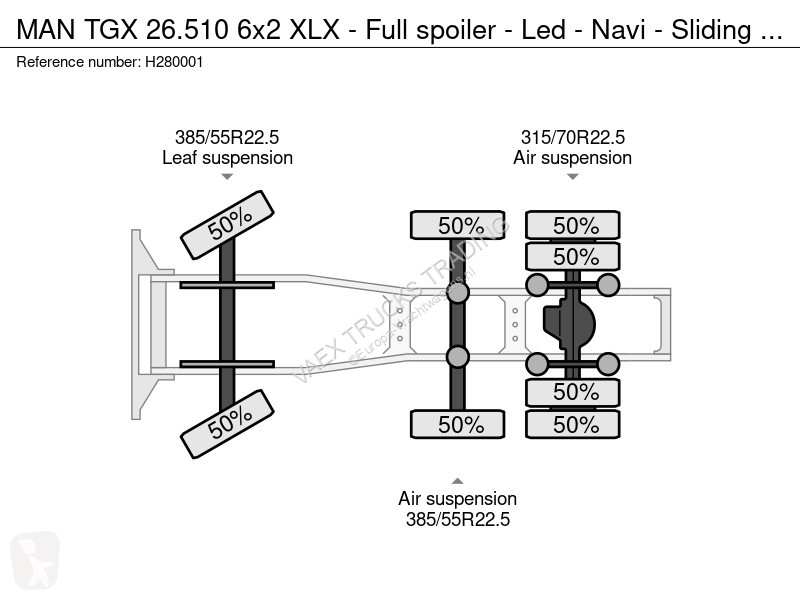 Traktor MAN 26.510 6x2 XLX - Full spoiler - Led...