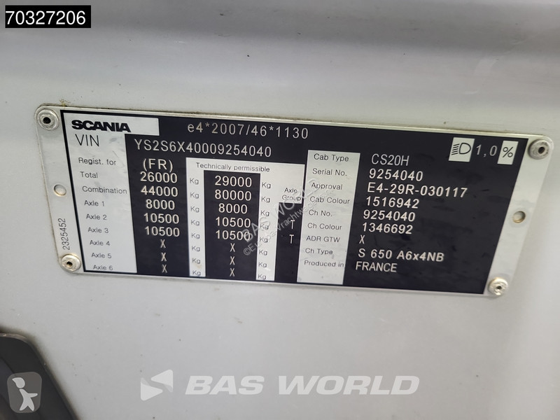 Tracteur Scania S650 6X4 Retarder Full-Air 2x...