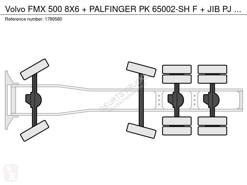 Traktor Volvo 500 8X6 + PALFINGER PK 65002-SH F...