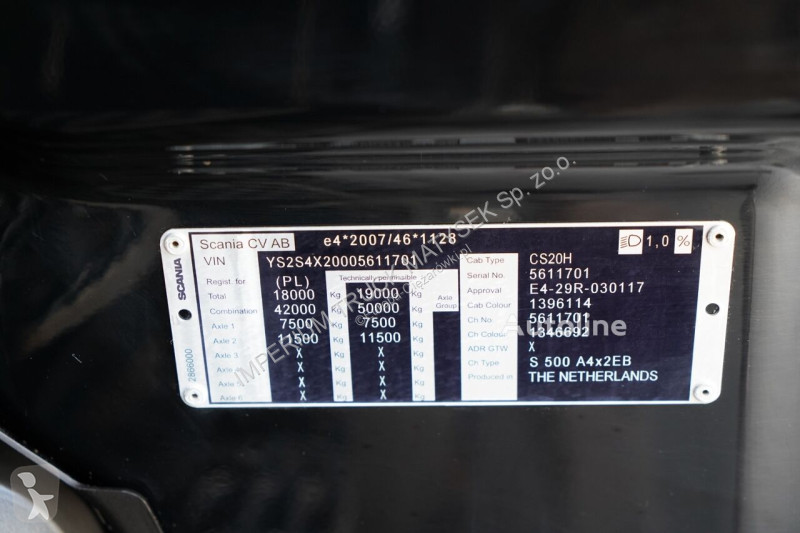 Tractor Scania S 500 / MEGA / RETARDER / I-PARK...