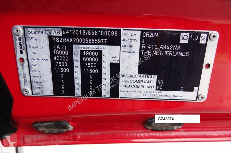 Влекач Scania R 410 XT / HYDRAULIKA / RETARDER...