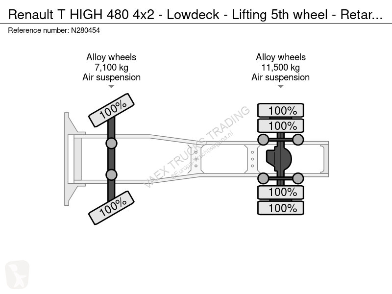 جرار Renault T HIGH 480 4x2 - Lowdeck - Lifting...