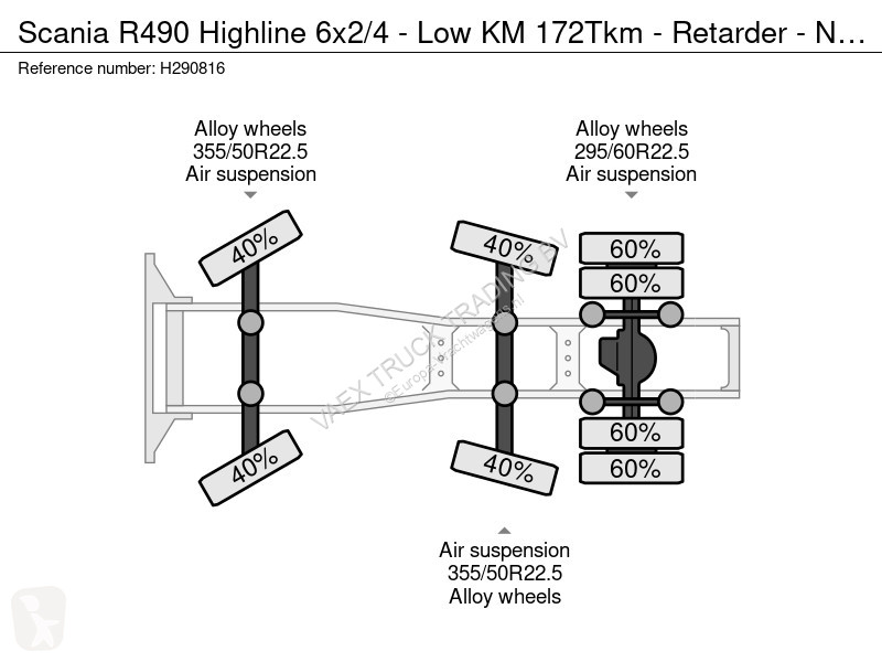 Cabeza tractora Scania R490 Highline 6x2/4 - ow...