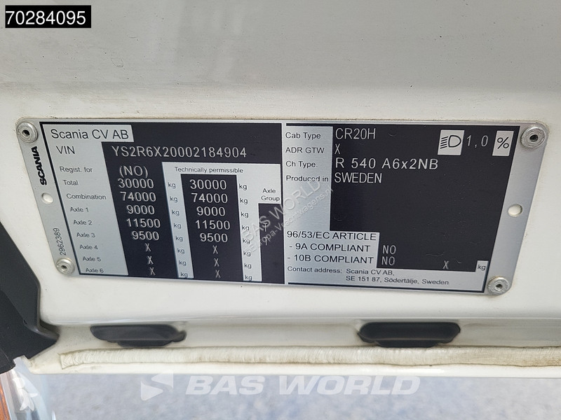 Tahač Scania R540 6X2 Full-Air Retarder...