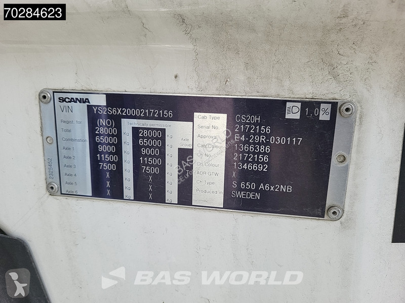 جرار Scania S650 S 6X2 Retarder iftachse...