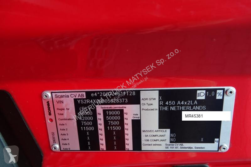 Tracteur Scania R 450  / 2021 ROK / PO ZŁOTYM...