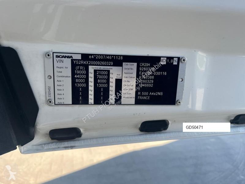 جرار Scania R500 / PODUSZKI FULL / RETARDER /...