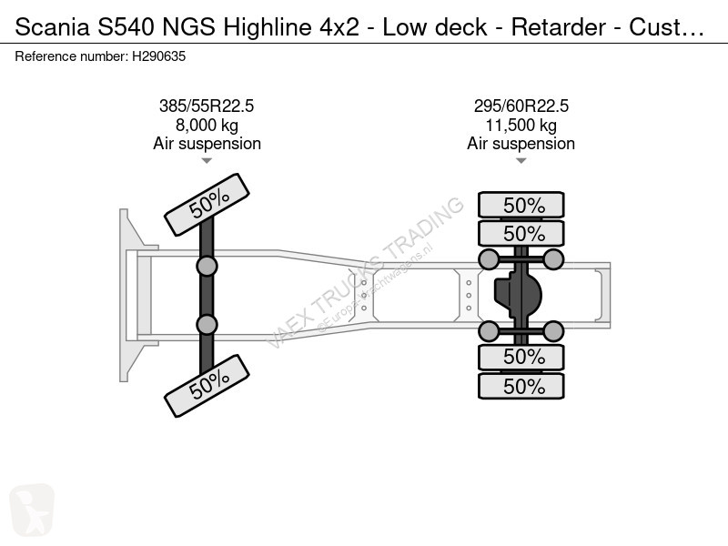 جرار Scania S540 NGS Highline 4x2 - ow deck -...