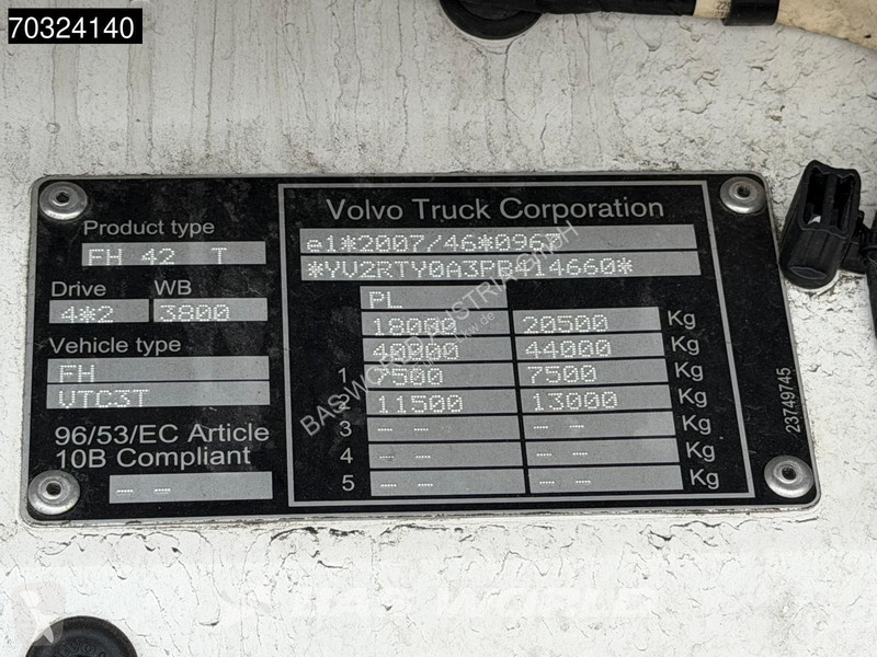 جرار Volvo FH 460 4X2 XL VEB+ TC 2xTanks...
