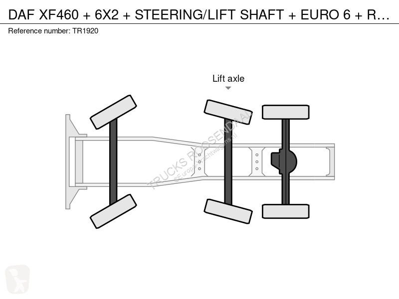 جرار DAF + 6X2 + STEERING/LIFT SHAFT + EURO 6 +...