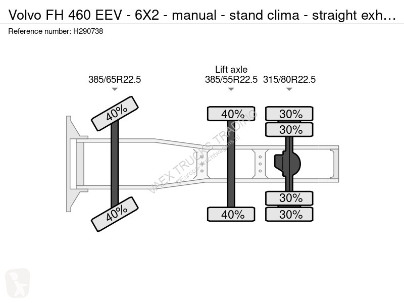 جرار Volvo 460 EEV - 6X2 - manual - stand clima...