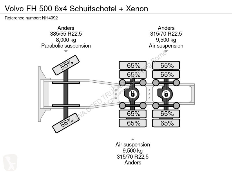 جرار Volvo 500 6x4 Schuifschotel + Xenon