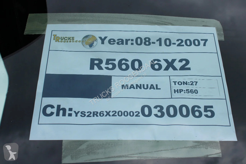 Traktor Scania 560 V8 + manual + AD + 6x2