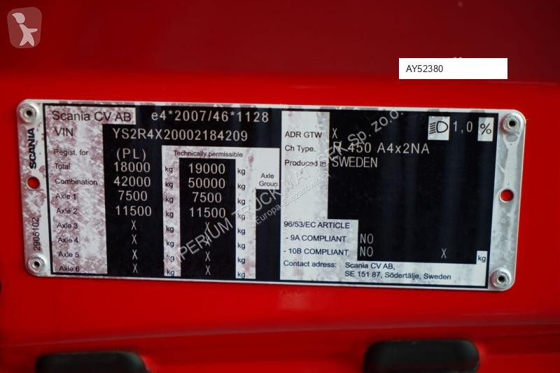 Tahač Scania R 450 / HYDRAULIKA / RETARDER /...